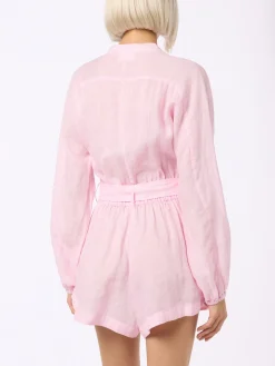Rosa Leinen-Playsuit Hanniel für Damen