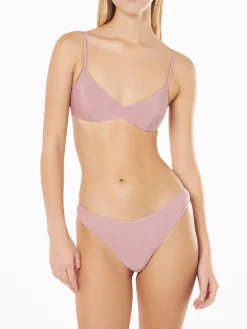 Rosa Lurex-Bralette-Bikini