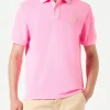 Rosa Piquet-Polo mit St. Barth-Logo und Vintage-Effekt