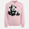 Rosa Pullover für Mädchen mit Rundhalsausschnitt und „Mother & Sons“-Stickerei