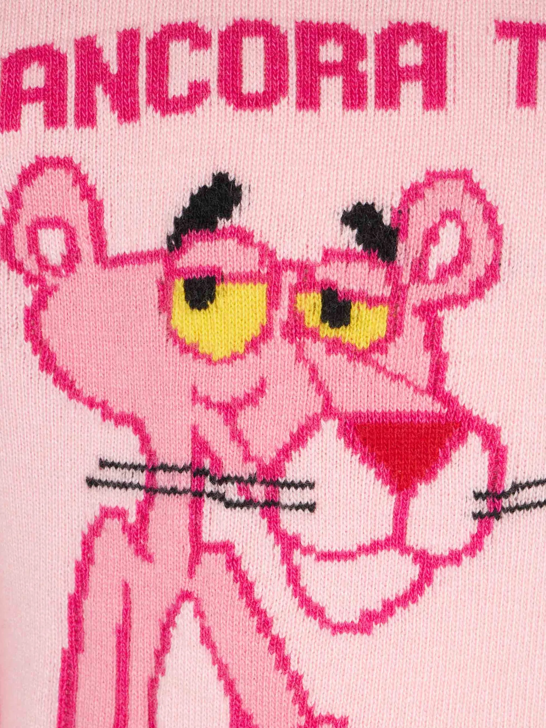 Rosa Pullover für Mädchen mit Rundhalsausschnitt und Pink Panther Ancora Tu? Drucken | DIE PINK PANTHER SONDEREDITION