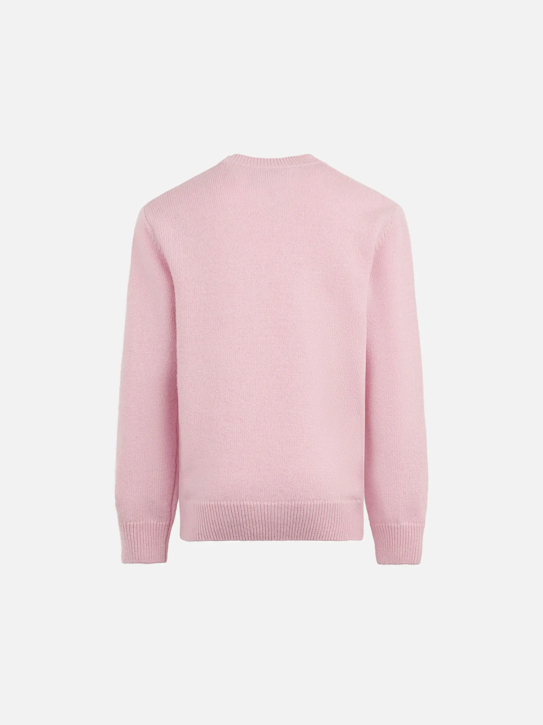 Rosa Pullover für Mädchen mit Rundhalsausschnitt und „Mother & Sons“-Stickerei