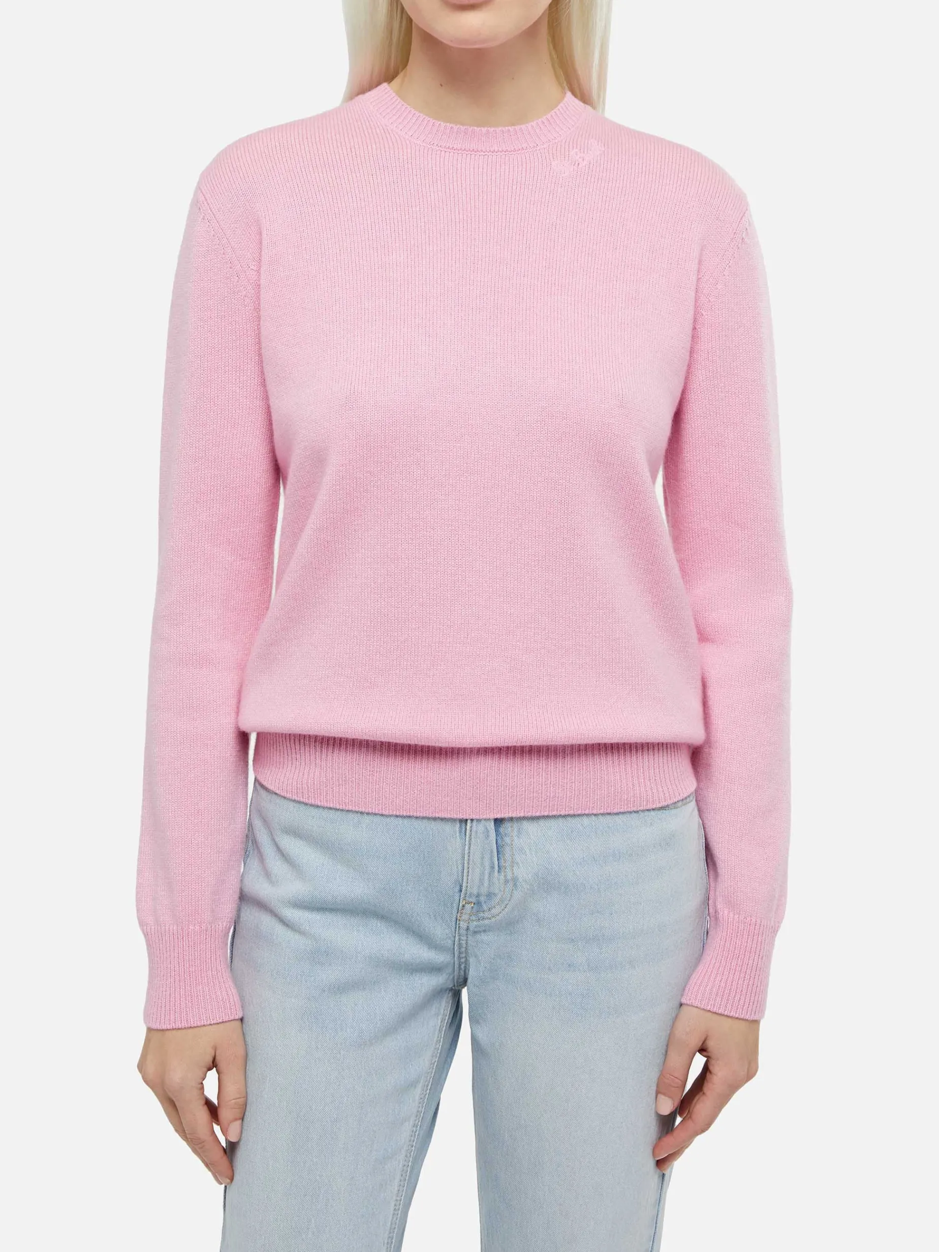 Rosa Pullover Sorbonne aus Kaschmirmischung für Damen