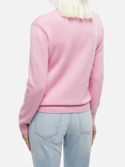 Rosa Pullover Sorbonne aus Kaschmirmischung für Damen