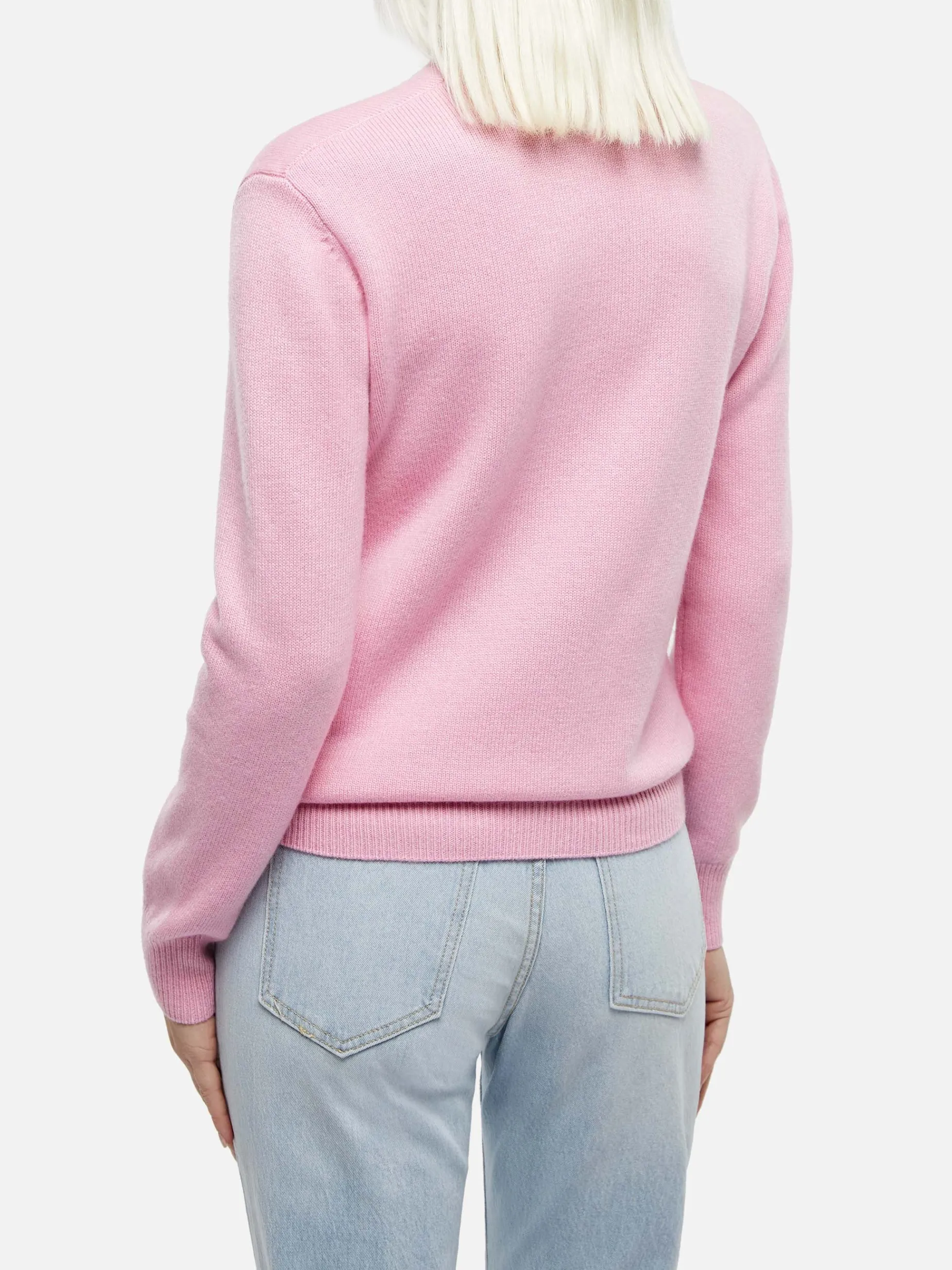 Rosa Pullover Sorbonne aus Kaschmirmischung für Damen