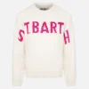 Rosa Rundhalspullover Danya für Mädchen mit Saint Barth Lurex-Logo