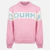 Rosa Rundhalspullover Danya für Mädchen mit Courma-Lurex-Logo
