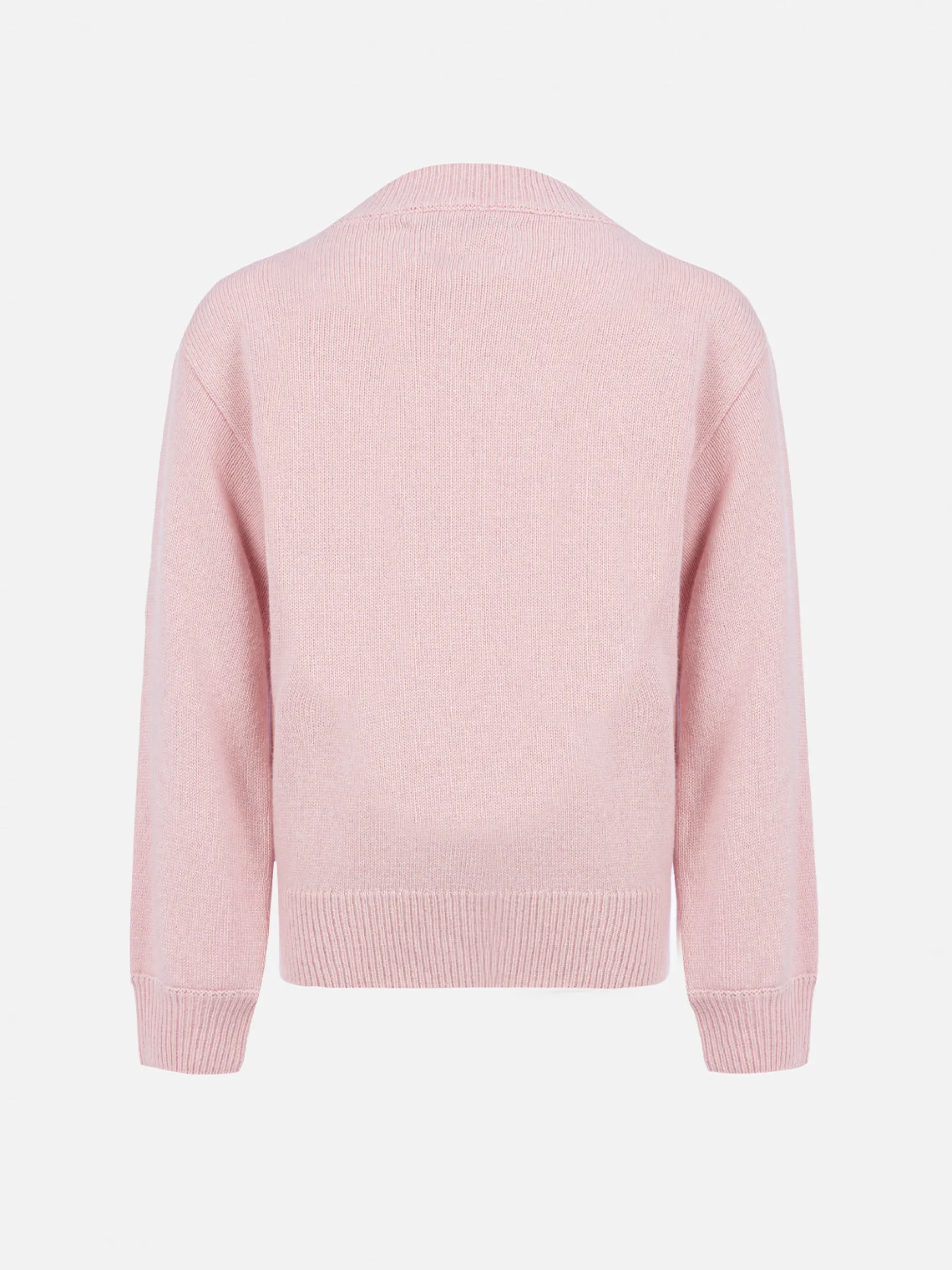 Rosa Rundhalspullover Danya für Mädchen mit Saint Barth-Logo-Print