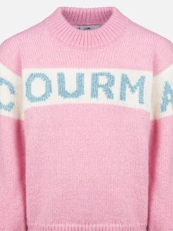 Rosa Rundhalspullover Danya für Mädchen mit Courma-Lurex-Logo