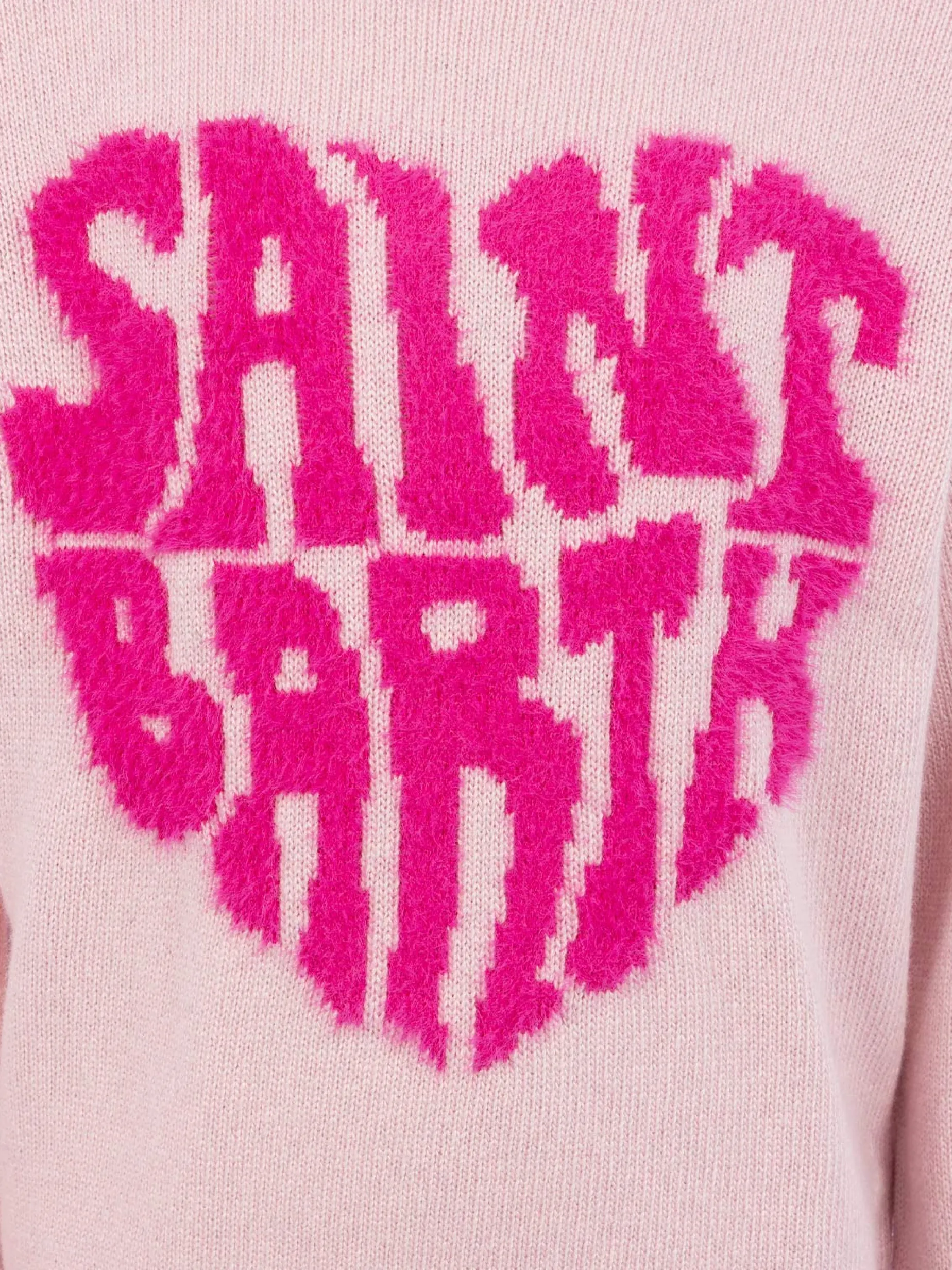 Rosa Rundhalspullover Danya für Mädchen mit Saint Barth-Logo-Print