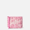 Rosa Tweed-Pochette Aline mit Logo-Stickerei