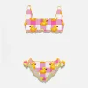 Rosa Vichy- und Ducky-Bikini für Mädchen