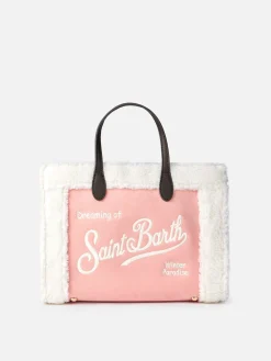 Rosa Vivian Handtasche mit Sherpa-Details