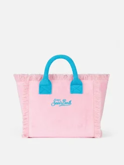 Rosafarbene Colette Sponge Handtasche aus Frottee