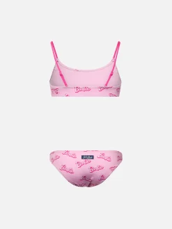 Rosafarbener Bralette-Bikini Jaiden für Mädchen mit Barbie-Logo-Print | BARBIE-SONDEREDITION