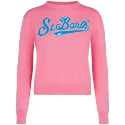 Rosafarbener Kurzpullover für Damen