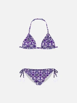 Rosafarbener Mädchenbikini mit Zigeunermuster