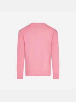 Rosafarbener Mädchenpullover mit Viziata-Aufdruck