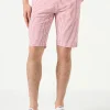 Rot gestreifte Bermudashorts