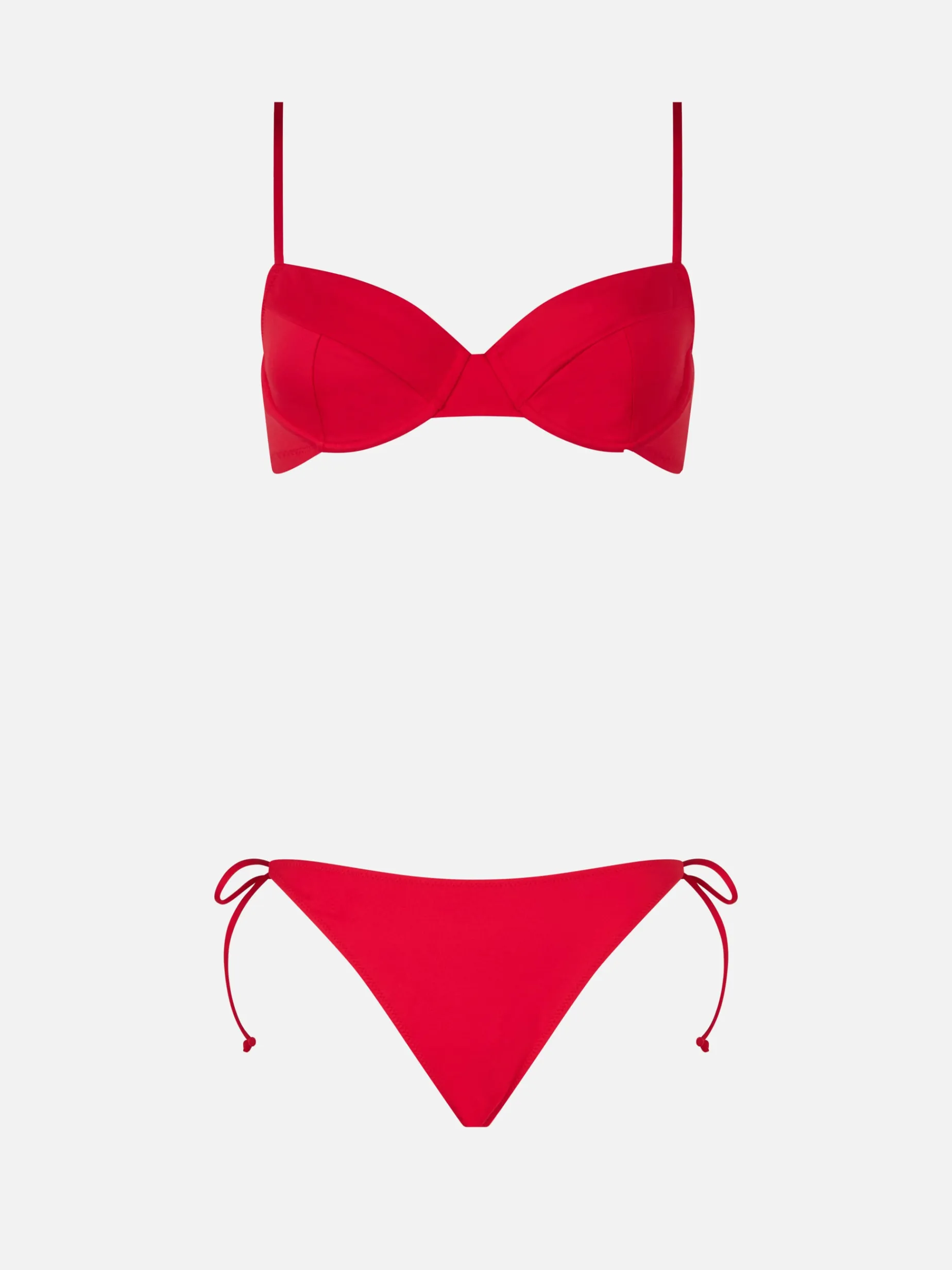 Roter Bügel-Bralette-Bikini für Damen Bea Virgo