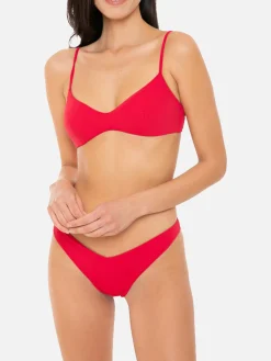 Roter Bralette-Bikini für Damen