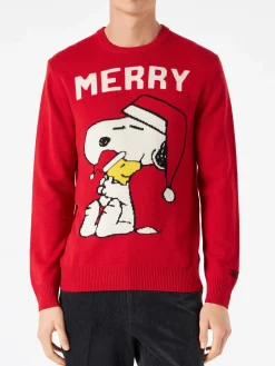Roter Herrenpullover mit Snoopy-Aufdruck | SNOOPY – PEANUTS™ SONDEREDITION