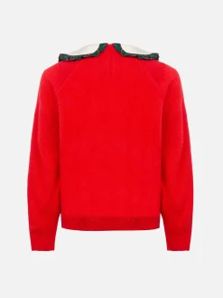 Roter Mädchenpullover Calia mit Snoopy-Patch | SNOOPY PEANUTS SPECIAL EDITION