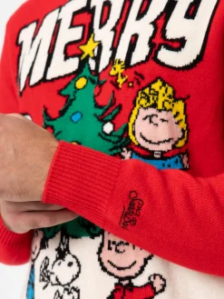 Roter Pullover für Herren Heron mit Jacquard-Print Peanuts merry | SNOOPY PEANUTS SPECIAL EDITION