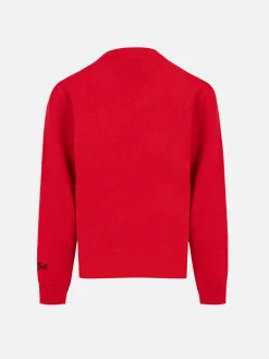 Roter Rundhalspullover Douglas mit Penauts-Print | SNOOPY PEANUTS SPECIAL EDITION