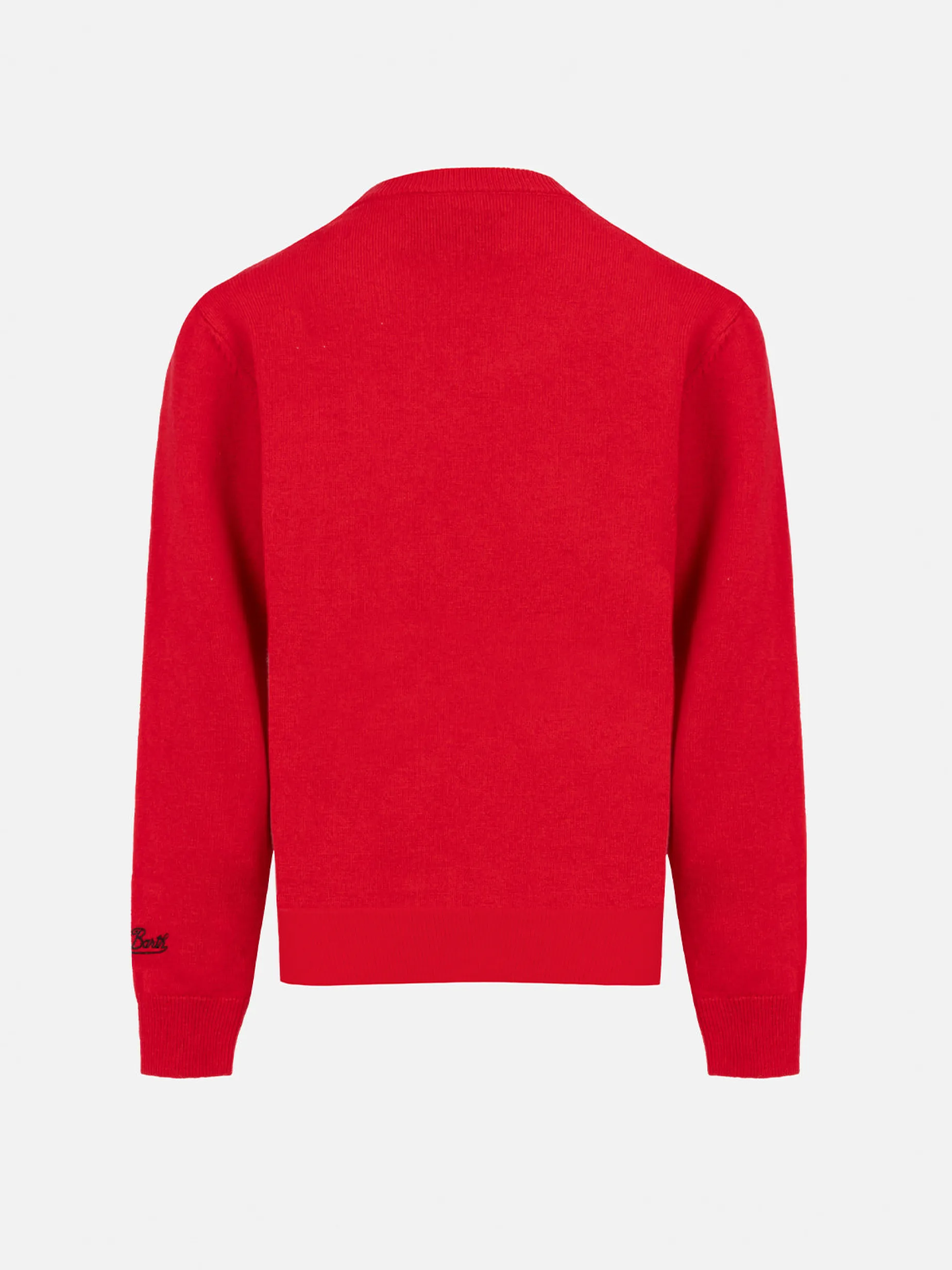 Roter Rundhalspullover Douglas mit Penauts-Print | SNOOPY PEANUTS SPECIAL EDITION