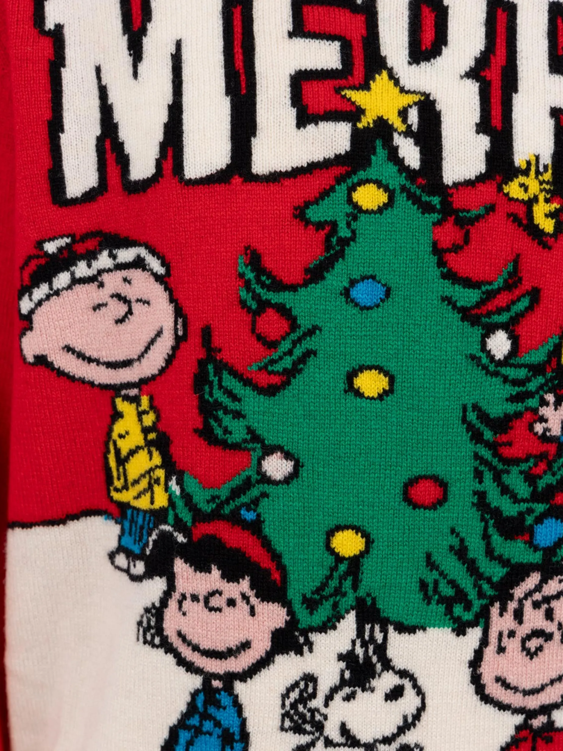 Roter Rundhalspullover Douglas mit Penauts-Print | SNOOPY PEANUTS SPECIAL EDITION