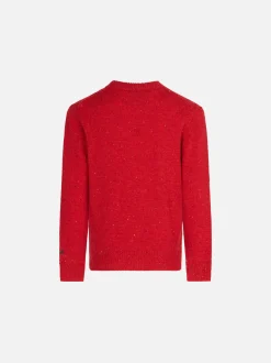 Roter Rundhalspullover für Jungen