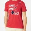 Rotes T-Shirt „Bonne Année et Rosé“.