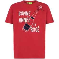 Rotes T-Shirt „Bonne Année et Rosé“.