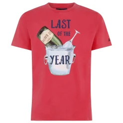 Rotes T-Shirt mit „Last Year“-Print