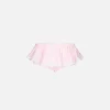 Rüschen-Badehose mit Enfant-Vichy-Print und Schleifen