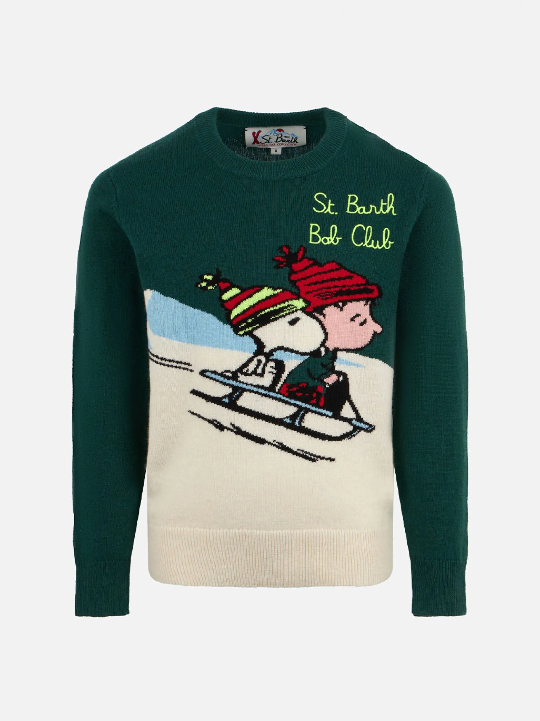 Rundhalspullover für Jungen mit Snoopy-Aufdruck und St. Barth Bob Club-Stickerei SNOOPY – PEANUTS™ SONDEREDITION