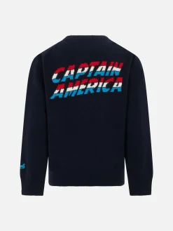 Rundhalspullover für Jungen mit Captain America-Aufdruck | MARVEL SPECIAL EDITION