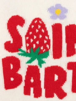 Rundhalspullover für Mädchen mit Louise Saint Barth-Print