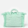Salbeigrüne Colette Terry-geprägte Handtasche