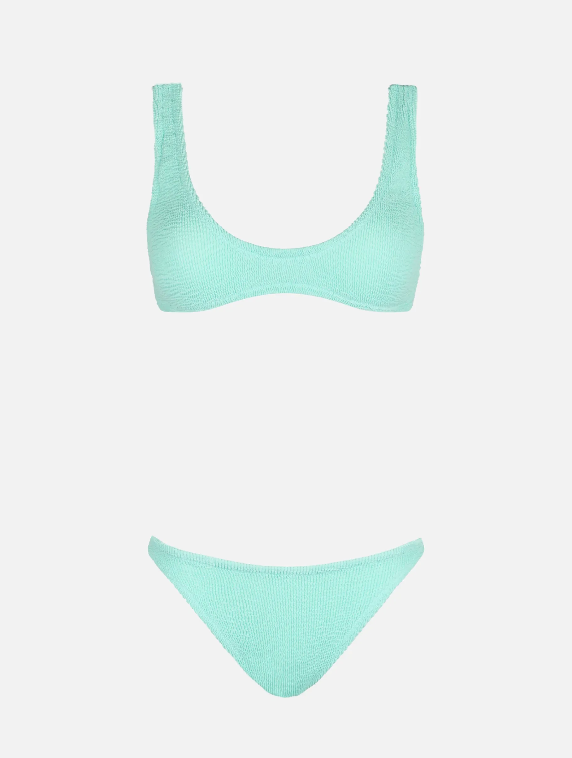 Salbeigrüner, winziger Crinkle-Bikini für Damen von Pamy Naomi