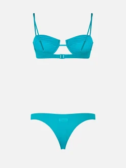Salina Naomi, Bügel-Bralette-Bikini für Damen in Salbeigrün