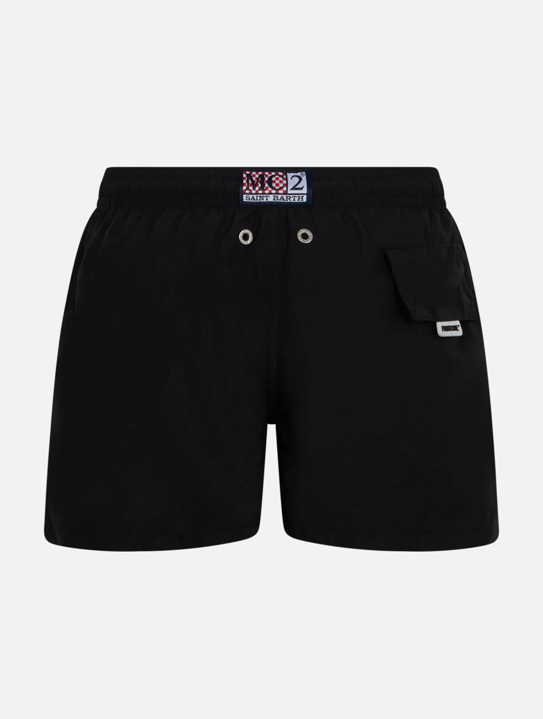 Schwarze Badeshorts aus leichtem Stoff für Jungen von Jean Lighting Pantone | PANTONE-SONDERAUSGABE