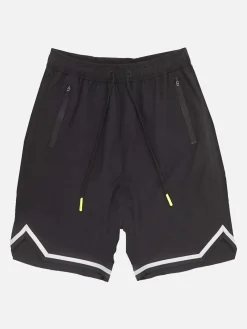 Schwarze Badeshorts im Surf-Stil