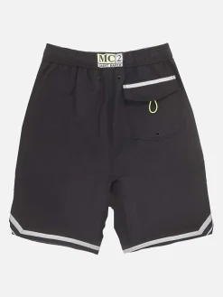 Schwarze Badeshorts im Surf-Stil