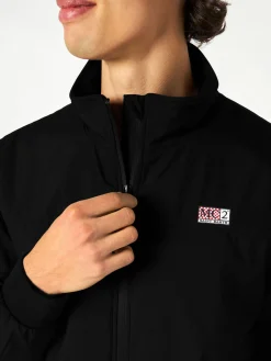 Schwarze Bomberjacke für Herren mit Fellfutter
