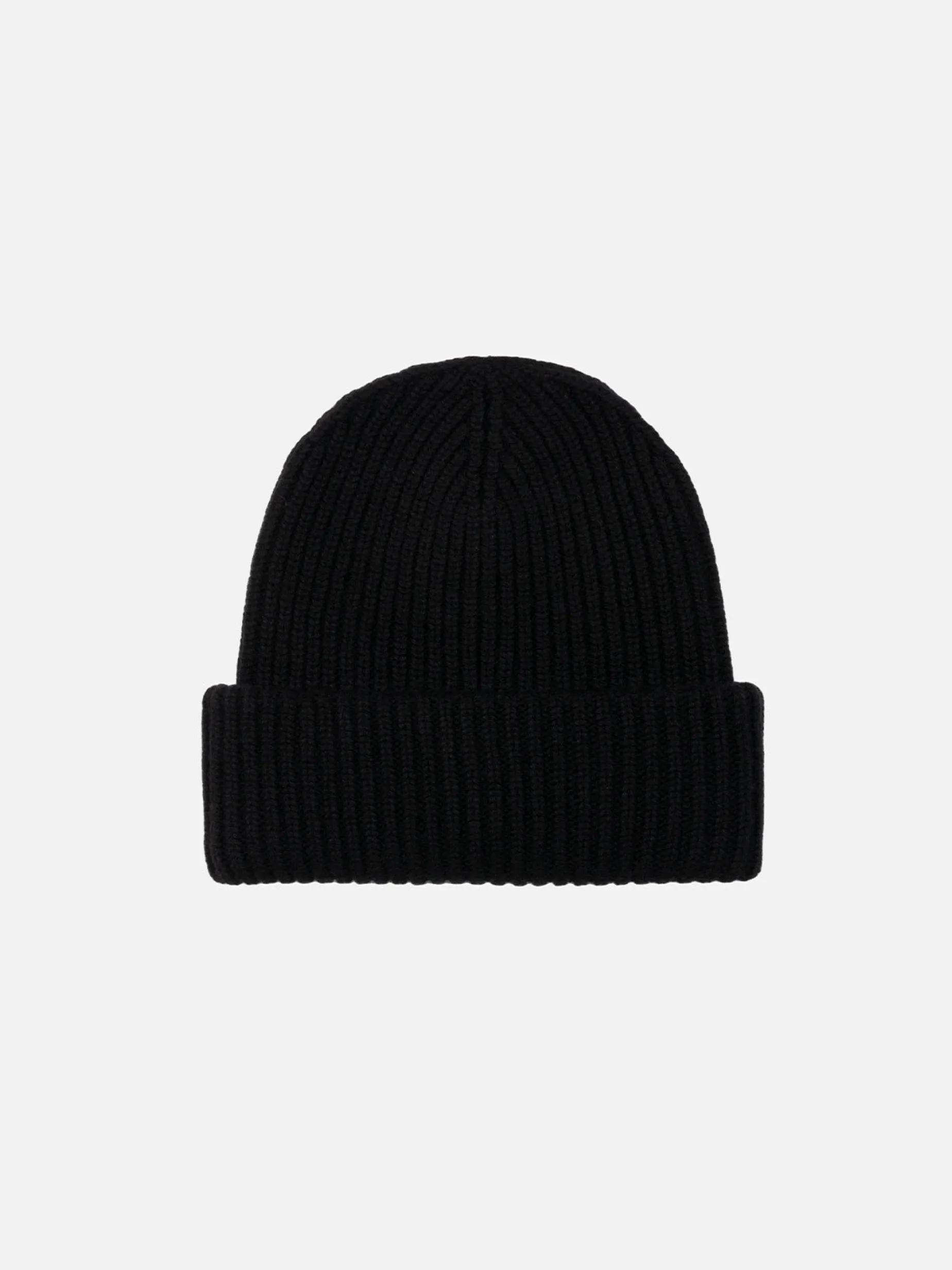 Schwarze gerippte Beanie-Mütze für Kinder, Beere, mit Saint Barth-Patch