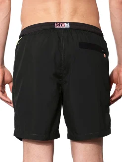 Schwarze Herren-Badeshorts mit Reißverschluss