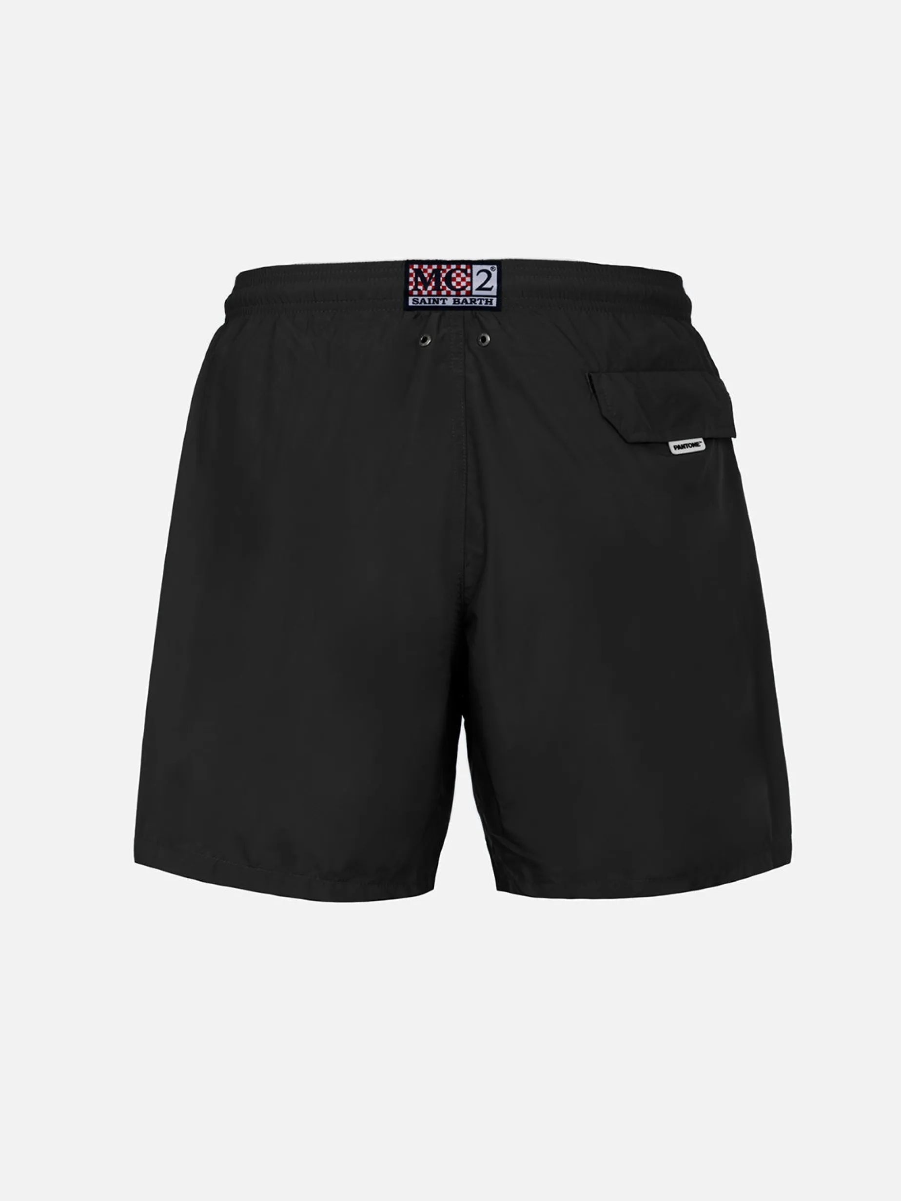 Schwarze Herren-Badeshorts aus leichtem Stoff Lighting Pantone | PANTONE-SONDERAUSGABE