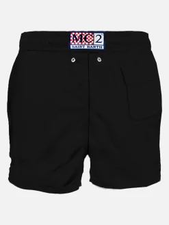 Schwarze Herren-Badeshorts mit Milan-Patch | MAILAND SONDERAUSGABE
